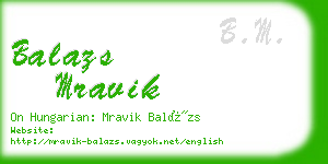 balazs mravik business card